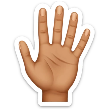 haz una mano que sea así 👇🏽 pero al revés sticker