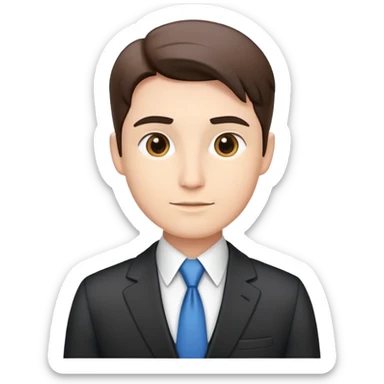 director business confidently wears smart business attire sticker