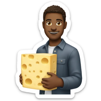 cole palmer holding a block of cheese sticker