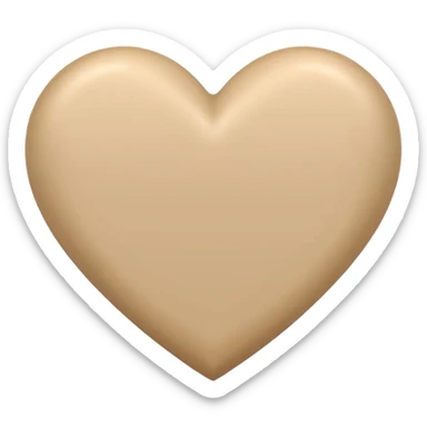 beige heart sticker