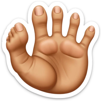 Big toe up rest of toes curled down sticker