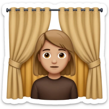 🫃 but with parted middle hair (curtains)  sticker