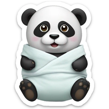 panda in a nappy sticker