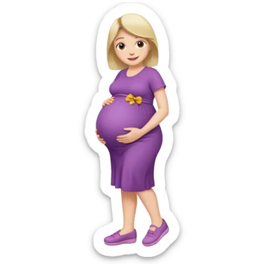 A girl pregnant full body, please. shoes sticker