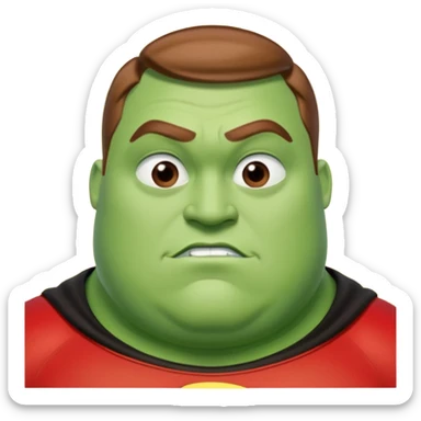 really fat green mr incredible farting sticker