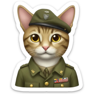 Wwii cat sticker