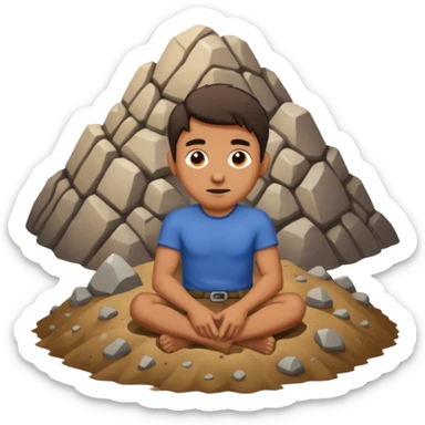 homme qui une montagne coincé dans les fesse sticker