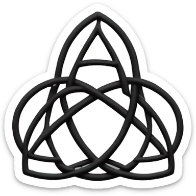 Black triquetra sticker