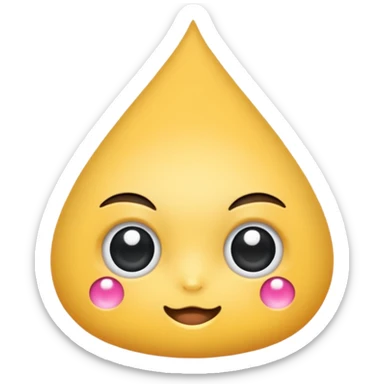 kawaii pincel con ojos sticker