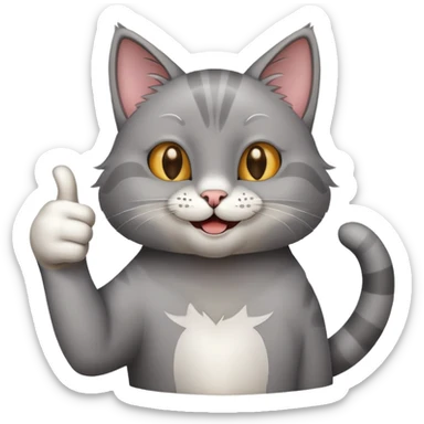 a cat giving a thumbs up sticker