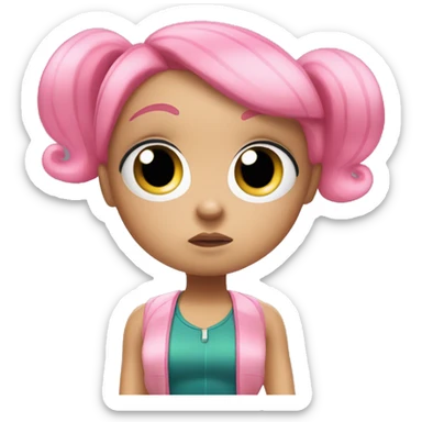 Bubbles powerpuff girl sticker