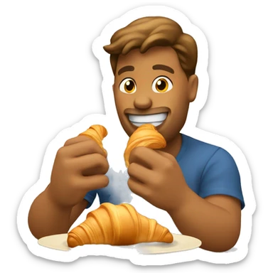 croissant eating croissant sticker