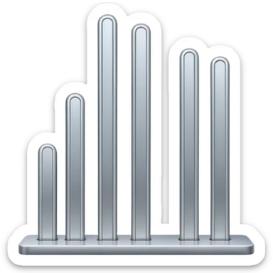 📶 A series of vertical bars in ascending height, representing cell signal strength.” sticker