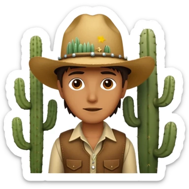 Western Cast deset cactus sticker