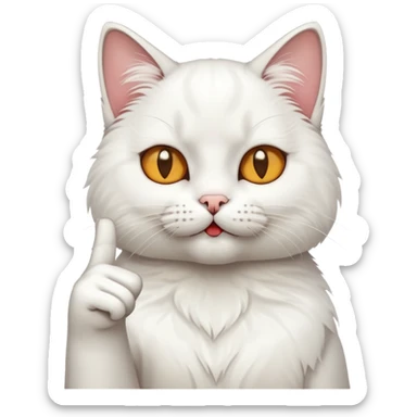 Un gato sacando el dedo del medio  sticker