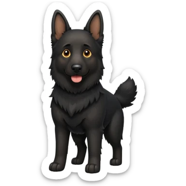 black german shepherd brown eyes  sticker