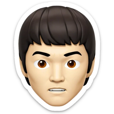 Bruce Lee Redranger mask on sticker