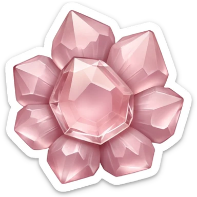 Rose Quartz Cluster sticker