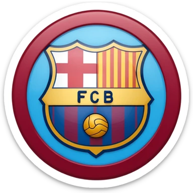 Emoji of fc Barcelona logo sticker