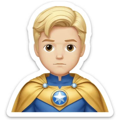 Marvel superhero Sentry with blonde hair in blue and gold costume with cape sticker