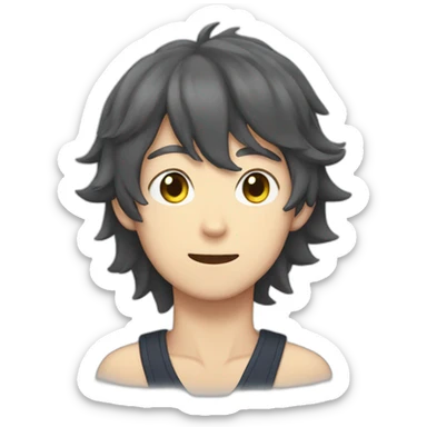 cat man anime sticker