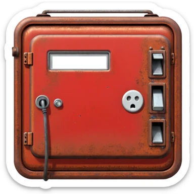Red electricity box sticker