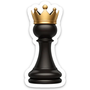 black chess piece, bishop piece sticker