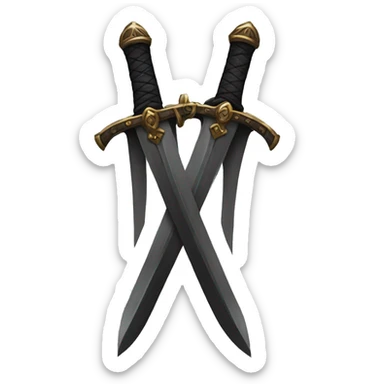 Black sword sticker