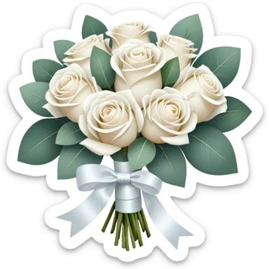 Wedding bouquet sticker
