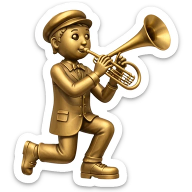 statue playing trombone sticker