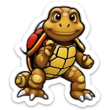 University of Maryland Mascot Testudo the terrapin, Red shell diamond back colors matching maryland flag red gold black yellow sticker