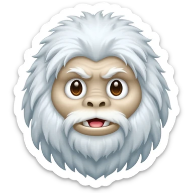 Emoji yeti bigfoot sticker