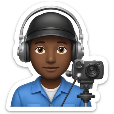 camera man video operator sticker