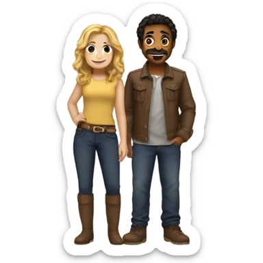 Joardy and Isabelle  sticker