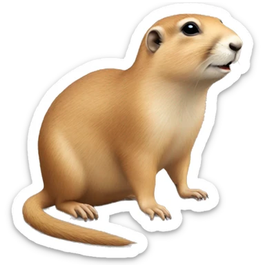 Prairie dog with a rat sticker