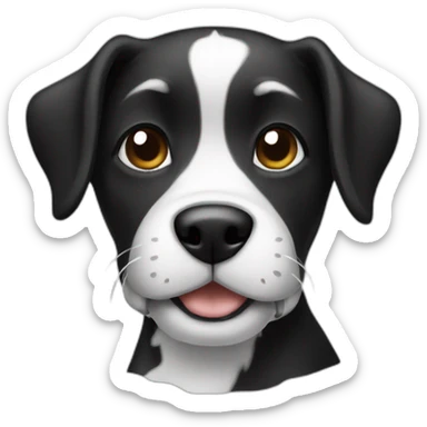 Dog preto e branco sticker