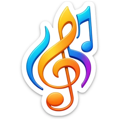 Music emoji sticker