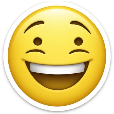 Super happy yellow face sticker