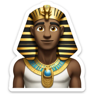 pharaon in front of pyramid sticker