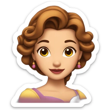 belle from beauty and the beast  sticker