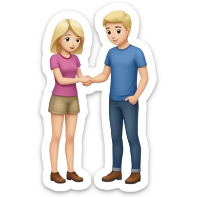 Girl touching her boyfriends butt sticker