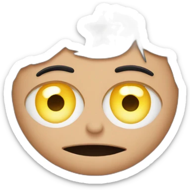 Emoji with stars in eyes and head who explode sticker