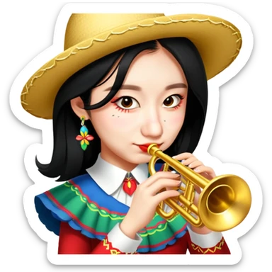 Mariachi Trumpet Player sticker