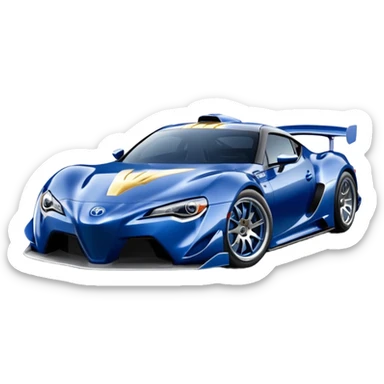Wonder Woman’s Long wheelbase widened pearly night blue 2nd generation 2025 Toyota 86 hypercar racer sticker