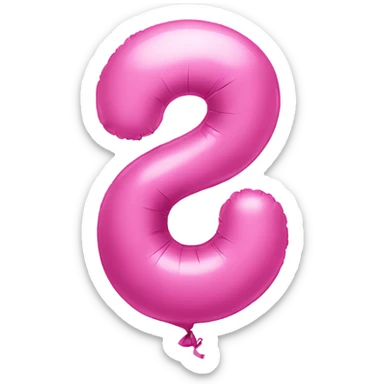 pink balloon number 9 sticker
