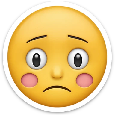 a sad emoji with a frown sticker