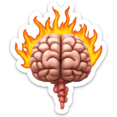 Brain on fire sticker