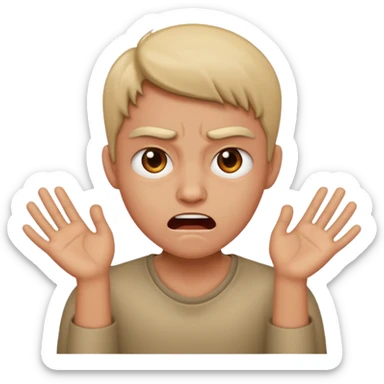 Fear, sadness, anger, joy sticker