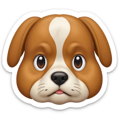 dog with disgusted look side eyeing camera  sticker