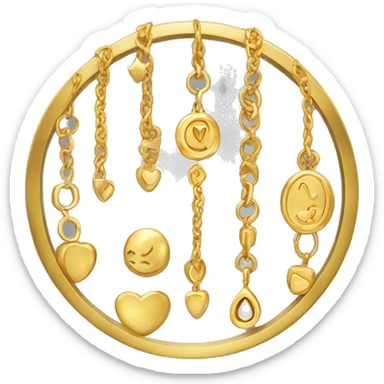 Gold jewelry sticker